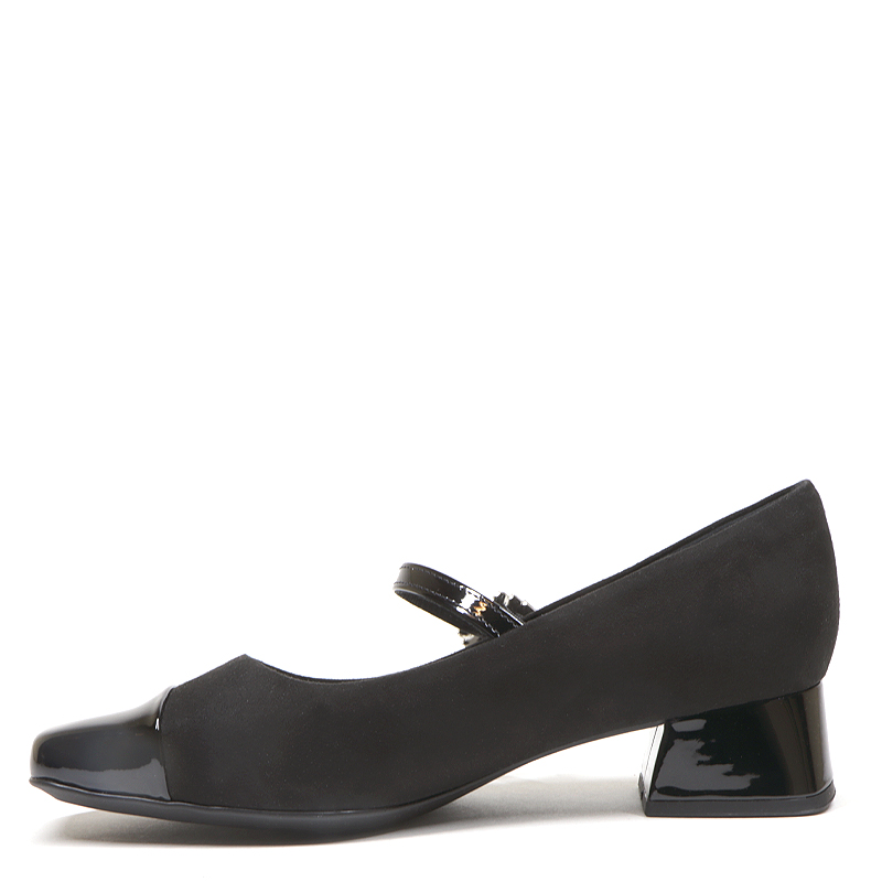 Chaussure Piccadilly noire Maxitherapy avec bride bijou et talon bloc