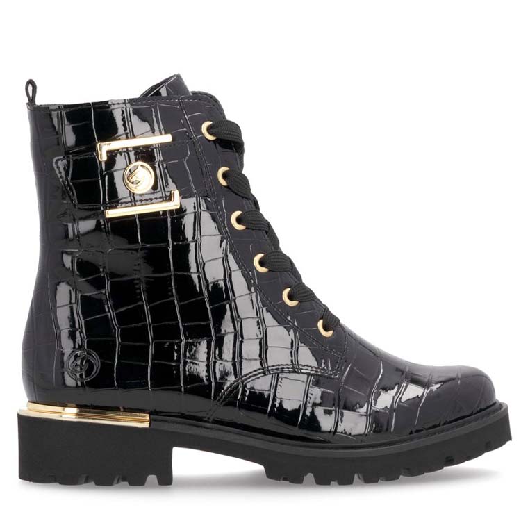 Bottillon Remonte noir pour femme élégant D8683-00 – profil