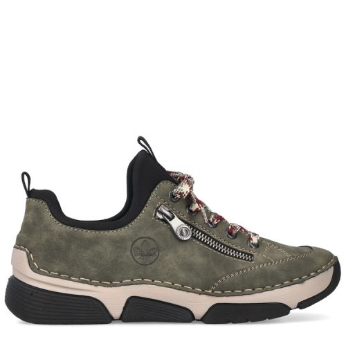 Espadrilles Rieker femme vertes 45973-54 vue latérale