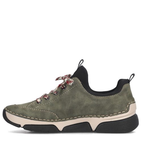Espadrilles Rieker femme vertes 45973-54 côté intérieur