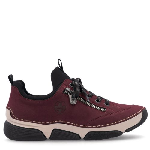 Espadrilles Rieker femme bordeaux 45973-36 vue latérale