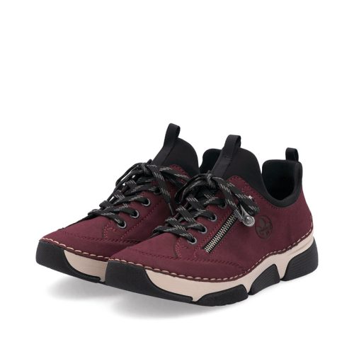 Chaussure Rieker femme bordeaux vue de profil – modèle 45973-36